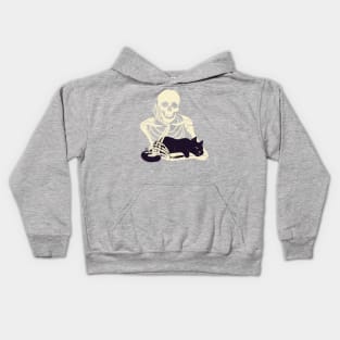 Cat and Skeleton Kids Hoodie